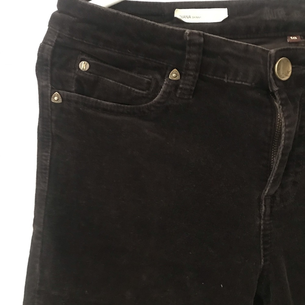 DARK BROWN Stretch Corduroy Skinnies - Picture 2 of 5